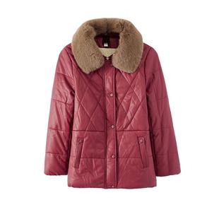 妈妈秋冬装加绒加厚棉服外套女洋气中老年人大码宽松pu皮棉衣棉袄