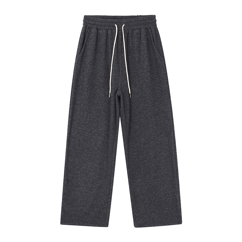 YUZI鱼子休闲裤子大码女显瘦高腰直筒垂感微胖mm休闲通勤阔腿神裤