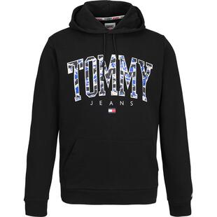 TOMMY汤米2026新款潮流logo印花连帽休闲卫衣春季纯棉套头帽衫男