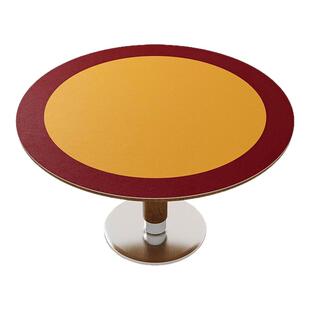 叠色叙事中古风简约圆桌制圆形桌垫餐垫台面餐边柜垫子pvc可定制