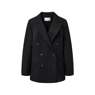 [AMOMENTO] 25PS Wool Jacket 25年新款双排扣羊毛正肩西装外套女