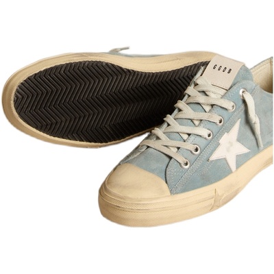 【明星同款】Golden Goose男V-Star蓝色运动板鞋GGDB