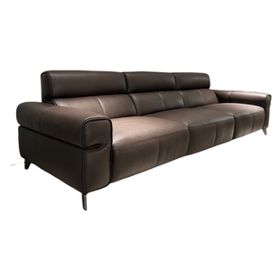 零靠墙多功能真皮沙发直排一字型小户型休闲皮沙发意式极简沙发