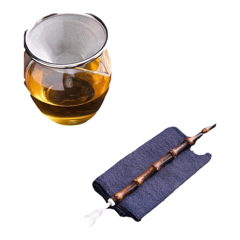 沐器茶道零配配件竹柄锡制茶则