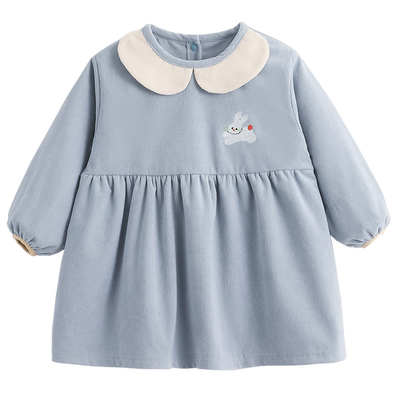 女童秋冬长袖公主羽绒服防脏罩衣