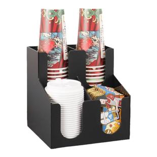 奶茶店杯架吧台前台专用吸管杯子盖收纳架一次性纸杯架取杯器商用