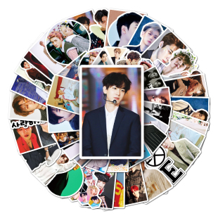 100张EXO贴纸笔记本手机摩托车装饰潮流男团卡通DIY防水涂鸦贴画