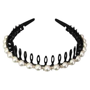 【原版】发卡女2026新款发夏箍韩国优雅简约珍珠头箍带齿防滑压发