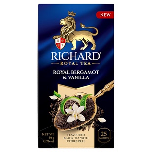 瑞查得Richard新品香草风味伯爵红茶25袋英式下午茶红茶原装进口