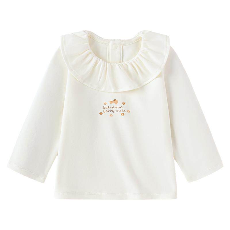 babylove【安心柔】女宝宝长袖t恤春秋婴儿纯棉打底衫儿童上衣