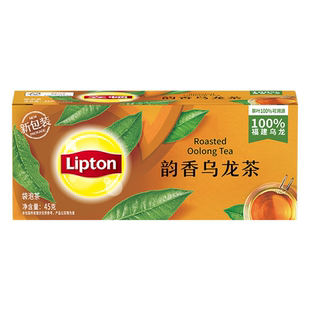 5盒 立顿茶包25包温润红茶包伯爵早餐茶韵香乌龙茉莉袋泡茶包组合