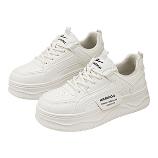 回力小白鞋女款厚底增高小个子白色皮面女鞋轻便防滑学生休闲板鞋