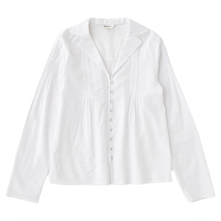 MOUSSY 春季新品法式优雅通勤慵懒感薄款衬衫女010ISS30-1541