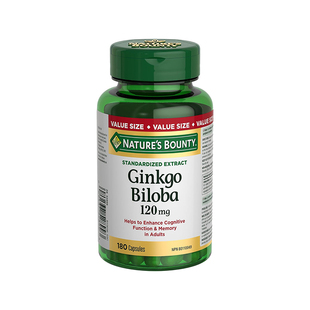 进口美国Natures Bounty银杏叶提取物120mg成人营养180粒自然之宝