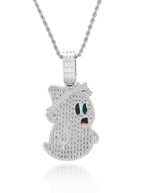 Mr.Bling情侣混合镶嵌小幽灵吊坠
