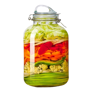 泡菜罐子玻璃食品级密封罐家用泡菜坛子咸菜专用罐泡菜玻璃瓶空瓶