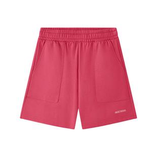 斯凯奇白色短裤男女同款宽松休闲运动裤纯色情侣针织裤子舒适下装