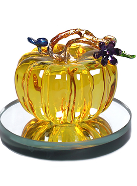水晶南瓜仿真瓜果车用室内装饰小摆件内饰创意礼品送人自用香水