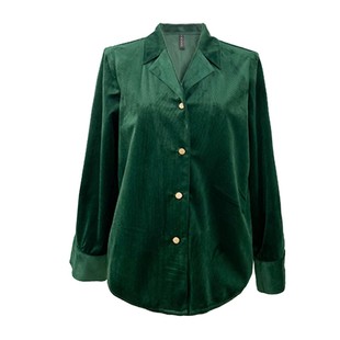 墨绿色叠穿灯芯绒衬衫女2026年秋冬新款复古磨毛内搭叠穿打底衬衣