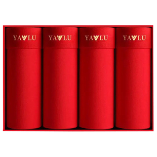 雅鹿大红色内裤男士纯棉平角裤抗菌本命年结婚喜庆加大码四角裤头