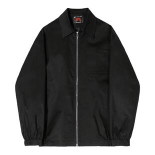 【阿XIAN】翻领纯色设计感拉链夹克外套男士春秋宽松日韩男装