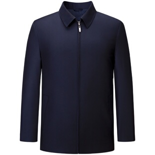 爱缪斯进口LOROPIANA面料170支纱高端商务夹克桑蚕丝领导干部外套