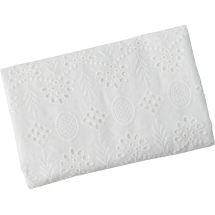 蕾丝布料ins夏季纯棉裙子服装婚纱面料DIY女装棉布全棉刺绣镂空布