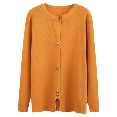 秋季大码女装针织开衫女显瘦毛衣