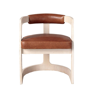 Slow Living 中古实木餐椅家用小户型设计师扶手椅靠背椅休闲椅子