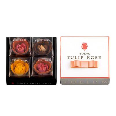 【端午节现货速发】日本TULIP ROSE草莓奶油玫瑰卷超美伴手礼盒