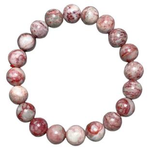 天然原矿朱砂手链鸡血石手串原石佛珠红色小众玉石本命年饰品礼物