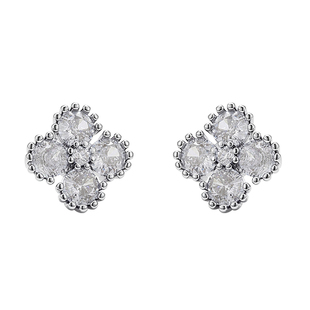 轻奢四叶草爆闪锆石耳钉女耳骨钉小众高级感男生潮流耳蜗耳环耳饰