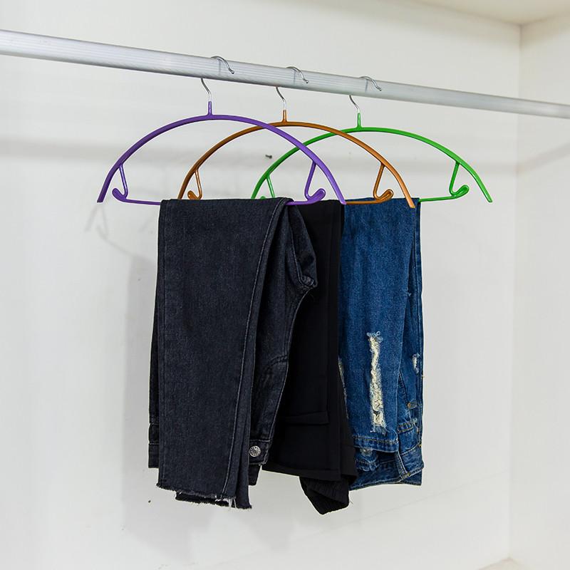 浸塑衣架 金属防滑衣架 塑料衣架 半圆无痕不锈钢晾晒衣架