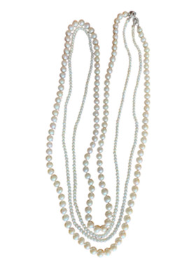 贝宝三层正圆强光长百搭时尚珍珠