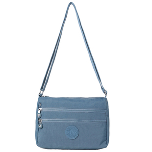 尼龙布防水简约斜挎包女轻便多口袋百搭女包逛街旅游休闲单肩布包