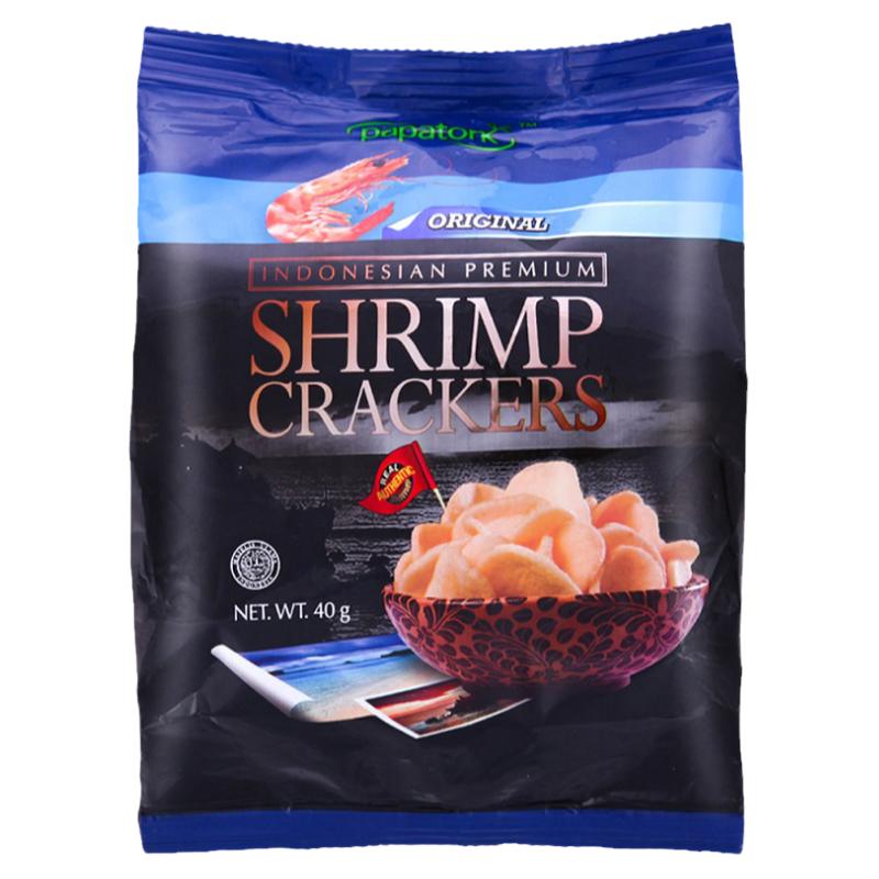 6袋印尼進口零食papatonk啪啪通鮮蝦片海苔原味冬蔭功膨化食品