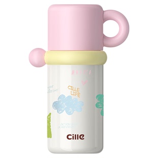 希乐保温杯女生高颜值新款大容量吸管水杯儿童学生上学专用杯子