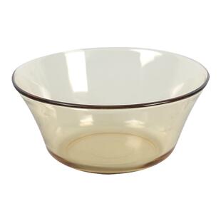 百思福琥珀色高硼硅玻璃斗笠碗可微波炉烤箱加热沙拉碗耐高温家用