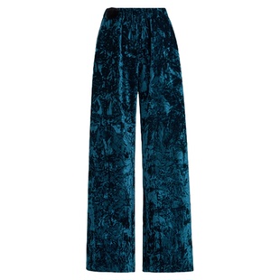 曼加塔【加绒钻石绒】水貂毛新中式风秋冬直筒裤50901