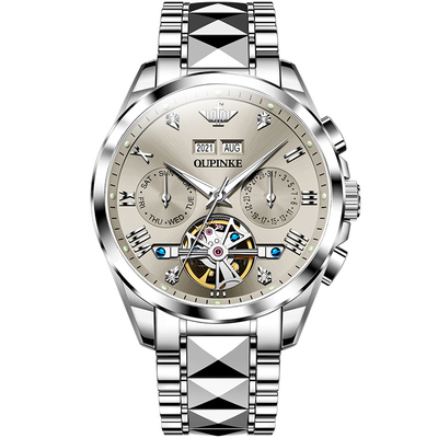 张智霖代言欧品客商务男士机械表