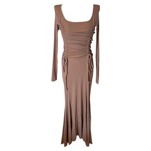 图图小有名气的双抽绳气质紧身鱼尾约会连衣裙打底显瘦舒适包臀裙