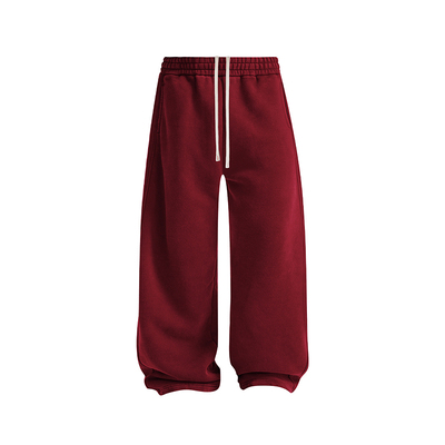 度假向岛水洗棉复古直筒宽松加绒卫裤女2026新款裤子丨25408RS002