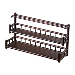 茶杯架子茶具置物架实木中式小博古架桌面茶壶摆放架茶桌收纳架