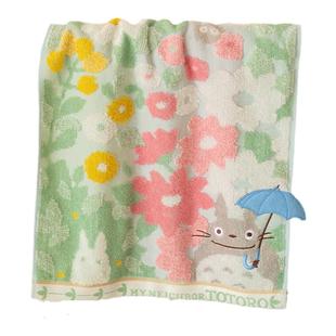 打伞龙猫洗脸毛巾纯棉柔软女面巾男家用情侣吸水儿童可爱擦手