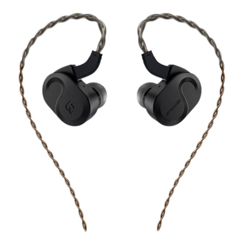 LETSHUOER铄耳S08有线HIFI耳机13mm单平板入耳式耳塞发烧级