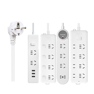 飞利浦欧标插座德标转换插排插头韩国德国泰国USB转换器排插线板