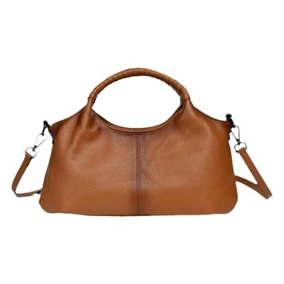 真皮手提包复古纯色头层牛皮女包