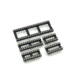 IC插座集成块单片机直插DIP芯片圆孔底座子8P 14 16 20 28 40P脚