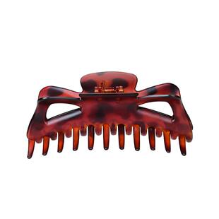 大号磨砂抓夹玳瑁琥珀色发量多厚头发发夹后脑勺高级感高端鲨鱼夹