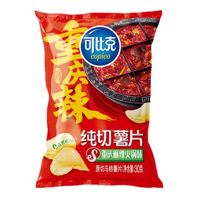 可比克风味薯片30g袋装多口味麻辣火锅烧烤藤椒麻酱解馋休闲零食